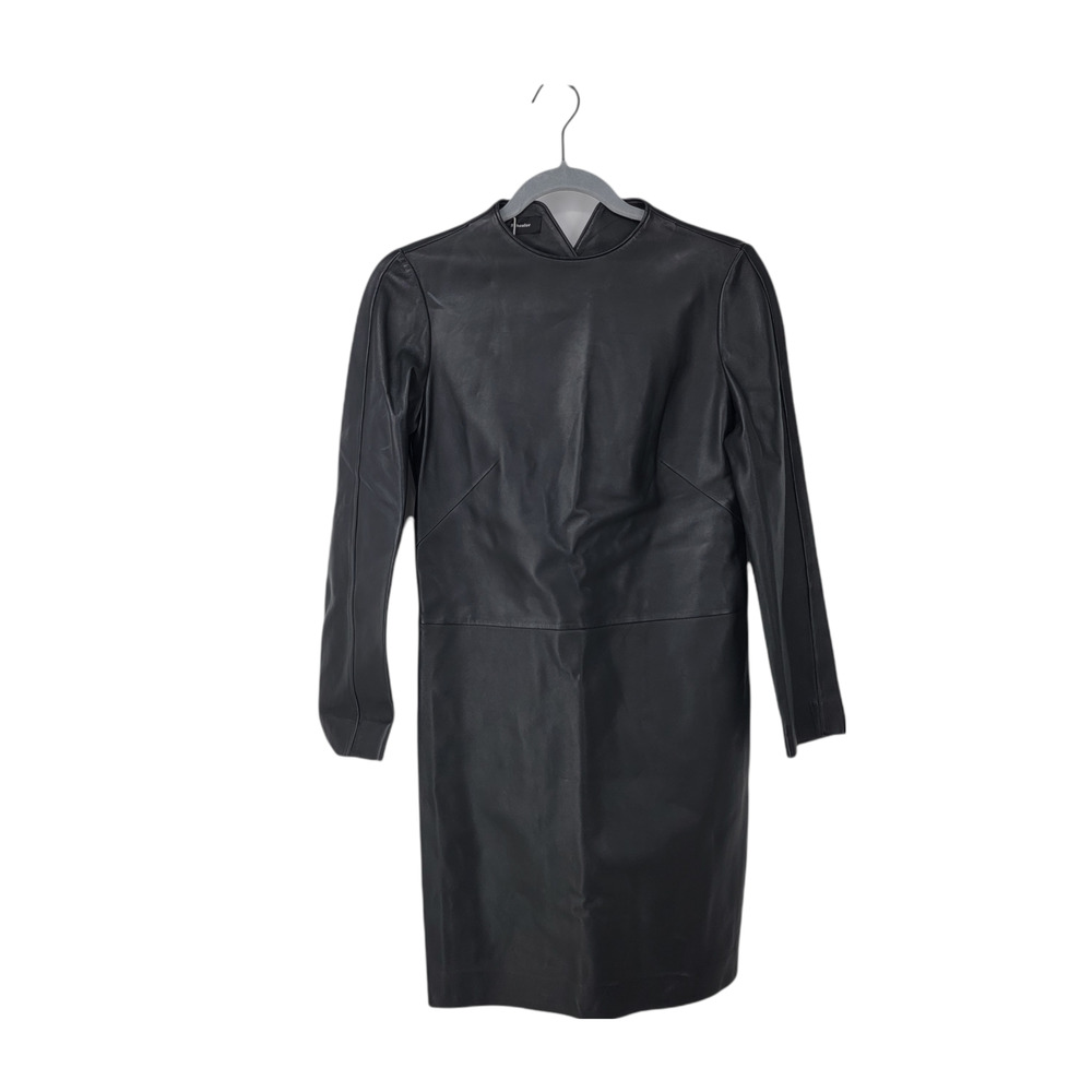 Proenza Schouler Black Lightweight Leather Dress Size 0 - Picture 2 of 10